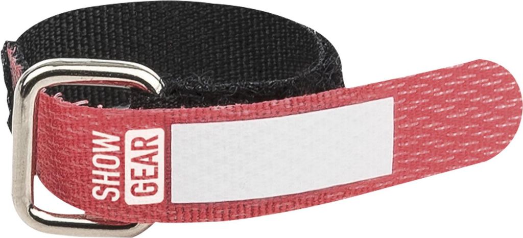 Showgear Hook and Loop Fastener 120 x 10 mm - Rot - 10er Set