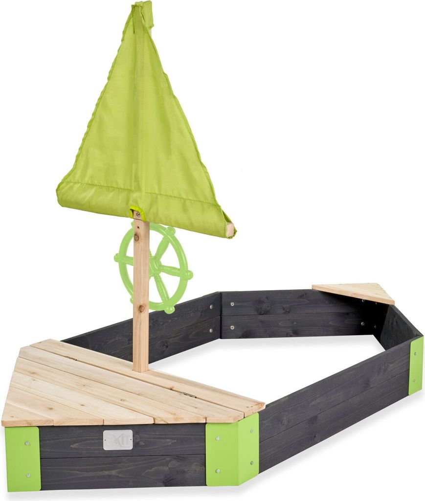 EXIT Aksent Holz Sandkasten Boot 190x90cm, Sandkasten für Produktbild 