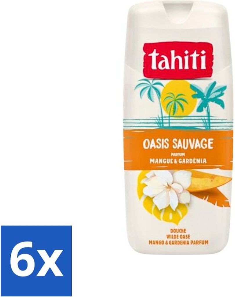 Tahiti - Duschgel - Wild Oasis - Mango & Gardenie - 315 ml - Vorteilspack - 6 Stücke