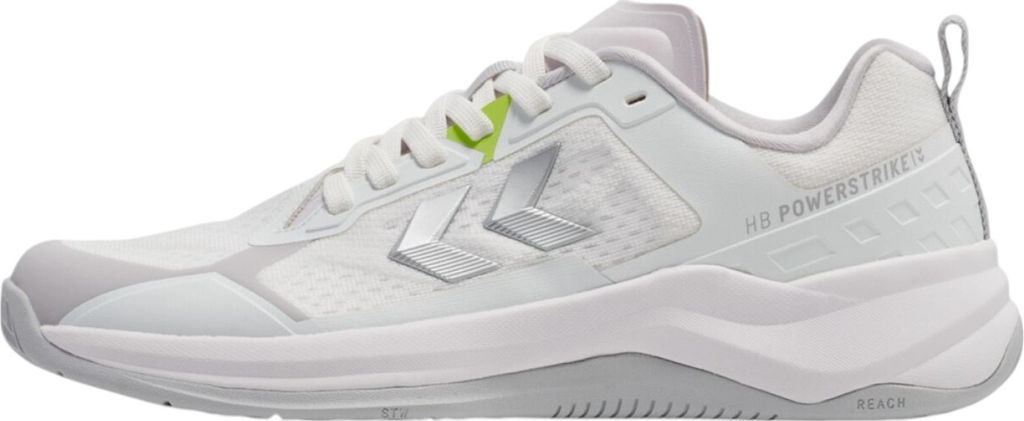 Hummel HB Powerstrike Pro Indoor Hallenschuhe Sportschuhe Handballschuhe weiss/silber 230729-9001, Schuhgröße:46.5 EU