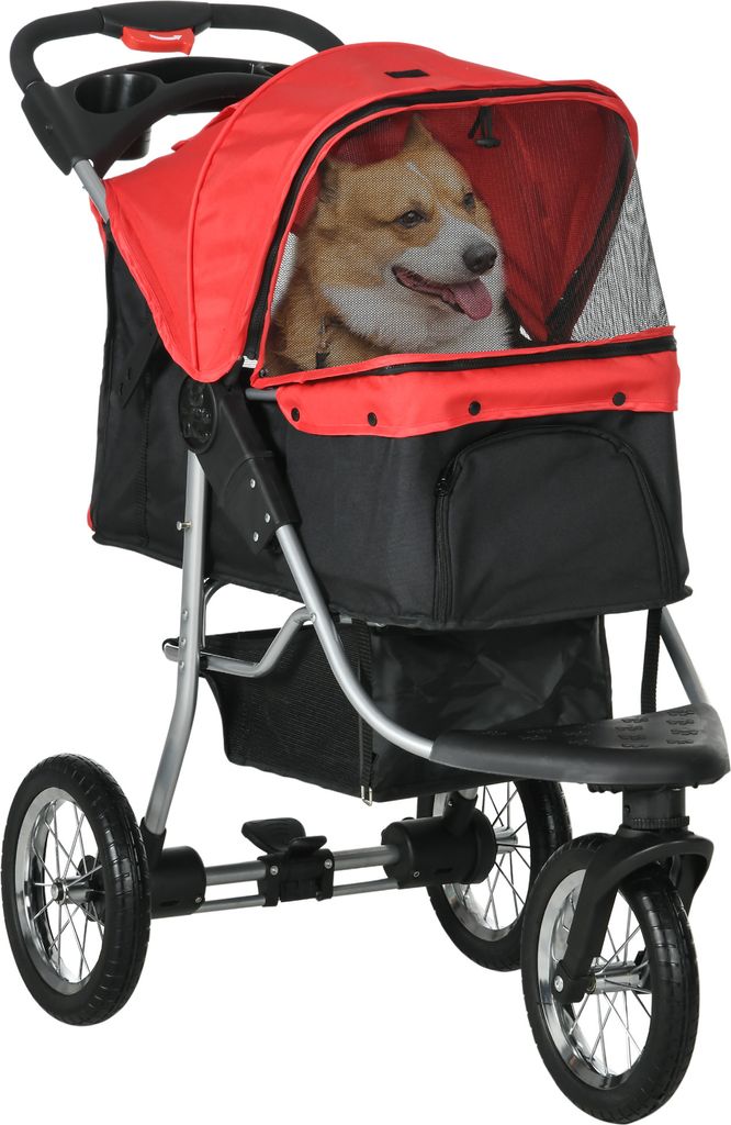 Pawhut PawHut Dog Trolley - Vozík pre psov - červený/čierny Obrázok produktu