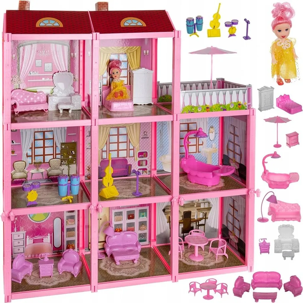 Maison de poupée pour développer l'imaginaire des enfants ISO