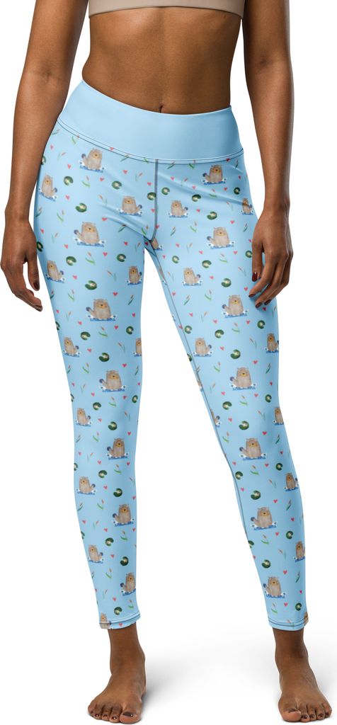 Mr. & Mrs. Panda Sportleggings Otter Stein Größe XL - Blau - Geschenk, Neugierig, Sport-Leggings, Pflanzen, Leggings, Seeotter, Pilates-Hose, Gr...