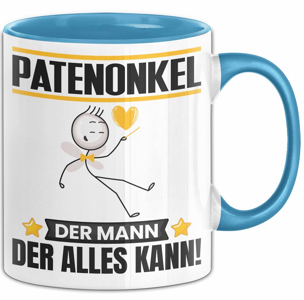 Patenonkel Tasse Geschenk für Patenonkel Der Mann Der Alles Kann Geschenkidee zum Geburtstag (Blau)