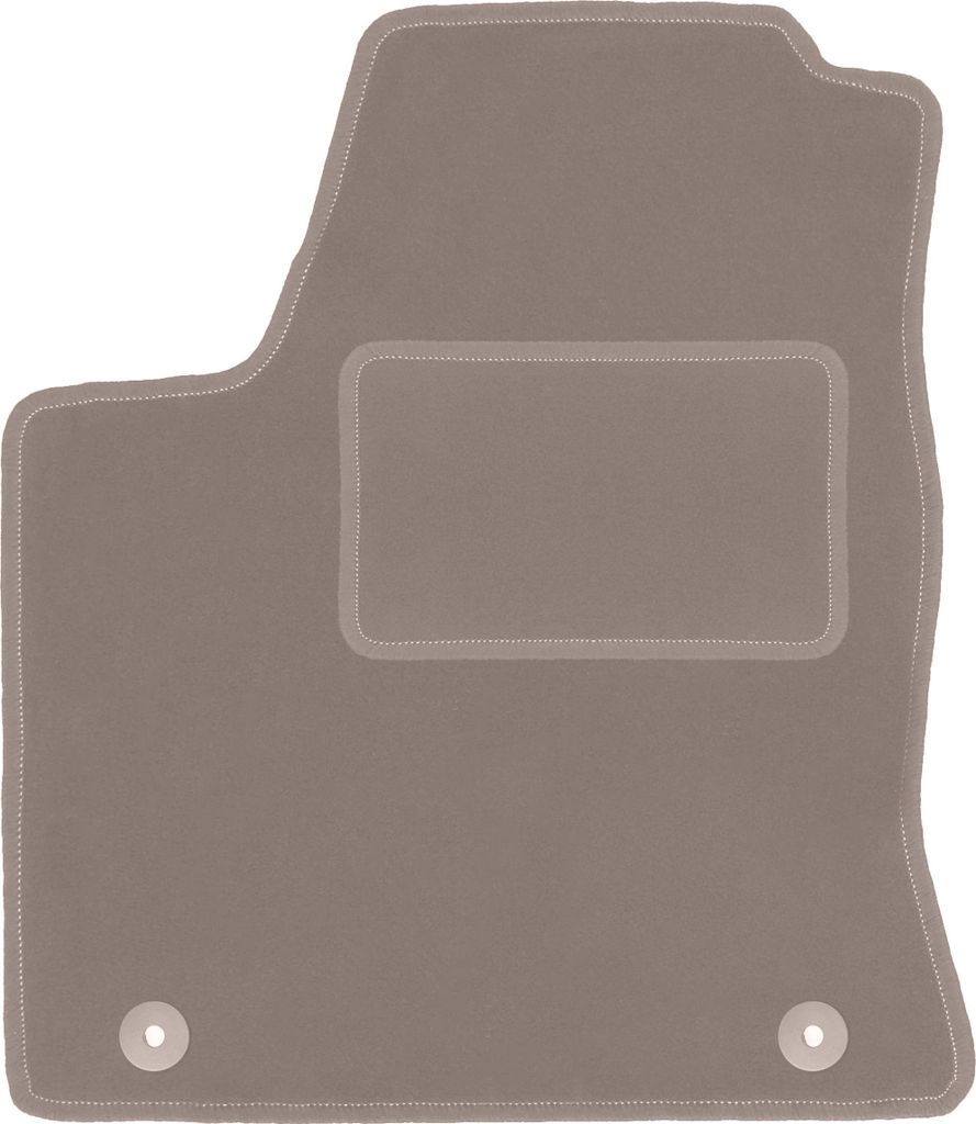 Fahrerfußmatte Velours beige passend für Audi Q5 I (2008-2017, SUV) – mit Befestigungen – passgenau