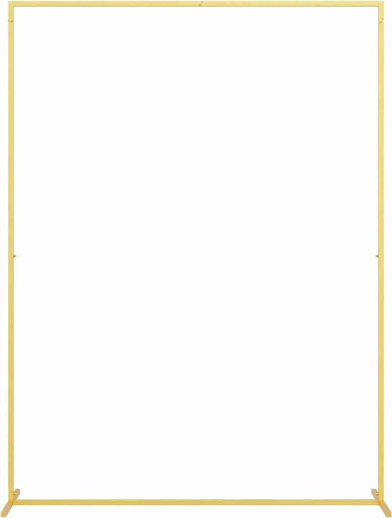 Arche de mariage dorée en acier 150x200cm pour décoration de cérémonie
