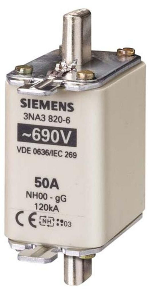 Siemens NH-Sicherung NH00 63A gG 690Vac/250Vdc, 1 Stück(e), 83 mm, 67 mm, 95 mm, 205 g
