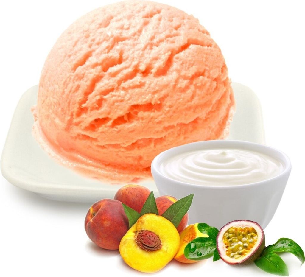 Joghurt Pfirsich Low Carb Eis Pulver Vegan Zucker-, laktosefrei 10 kg