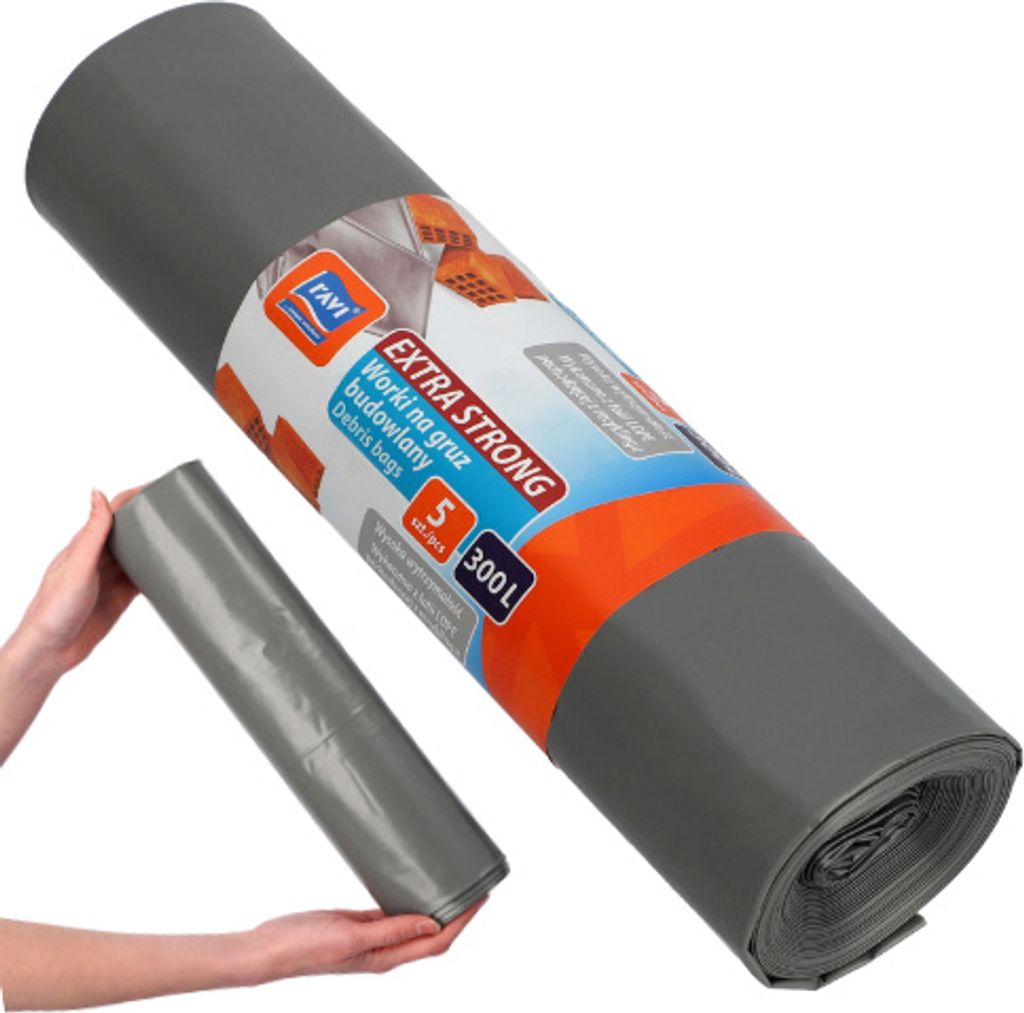 Sacs pour débris de construction lourds 5 pcs 300l Image du produit 