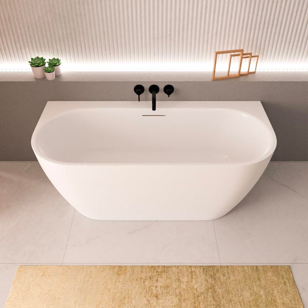 ECOLAM Baignoire autoportante Vigoo Wall Slim 160x75 cm | Image du produit 