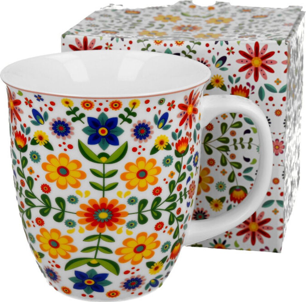 DUO ETNO 32178 Becher 650 ml REGIONAL PATTERNS New Bone China Porzellan