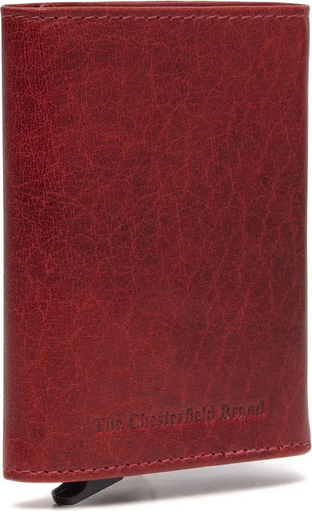 Idea Regalo Perfetta: Portafoglio Rosso Paris Chesterfield in Pelle RFID