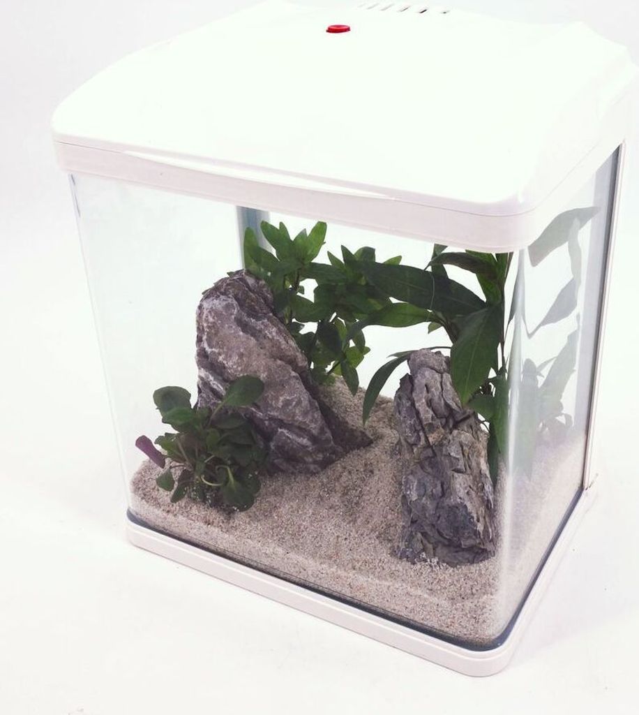 HR-300 Weiß Nano Aquarium – Komplettaquarium mit LED Produktbild