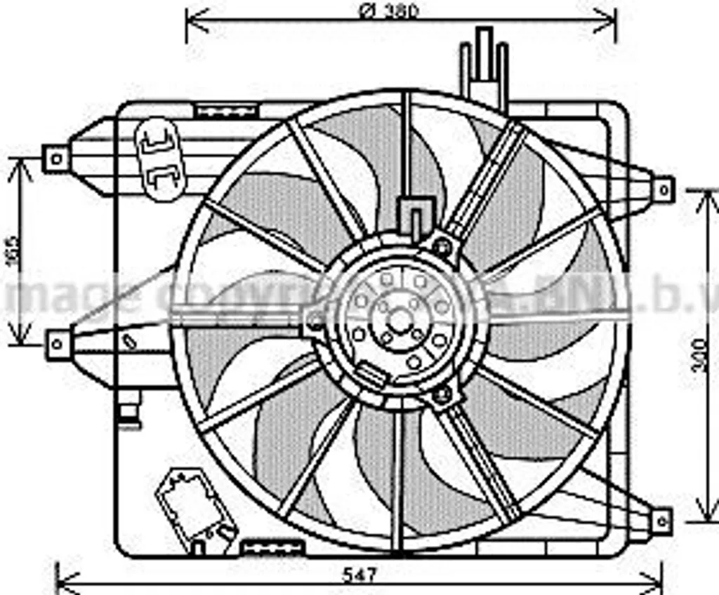 Ventilateur de rechange pour Clio II PRASCO RT7544 compatible 7701043943