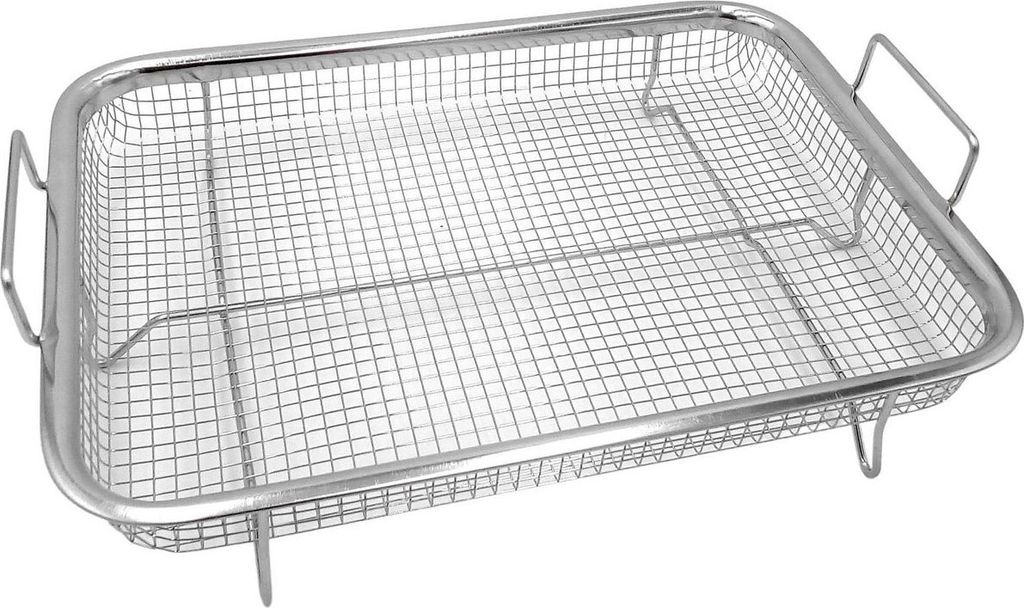 Backofen Edelstahl Grillkorb Grillschale Grillgitter Grillblech Heißluftgaren