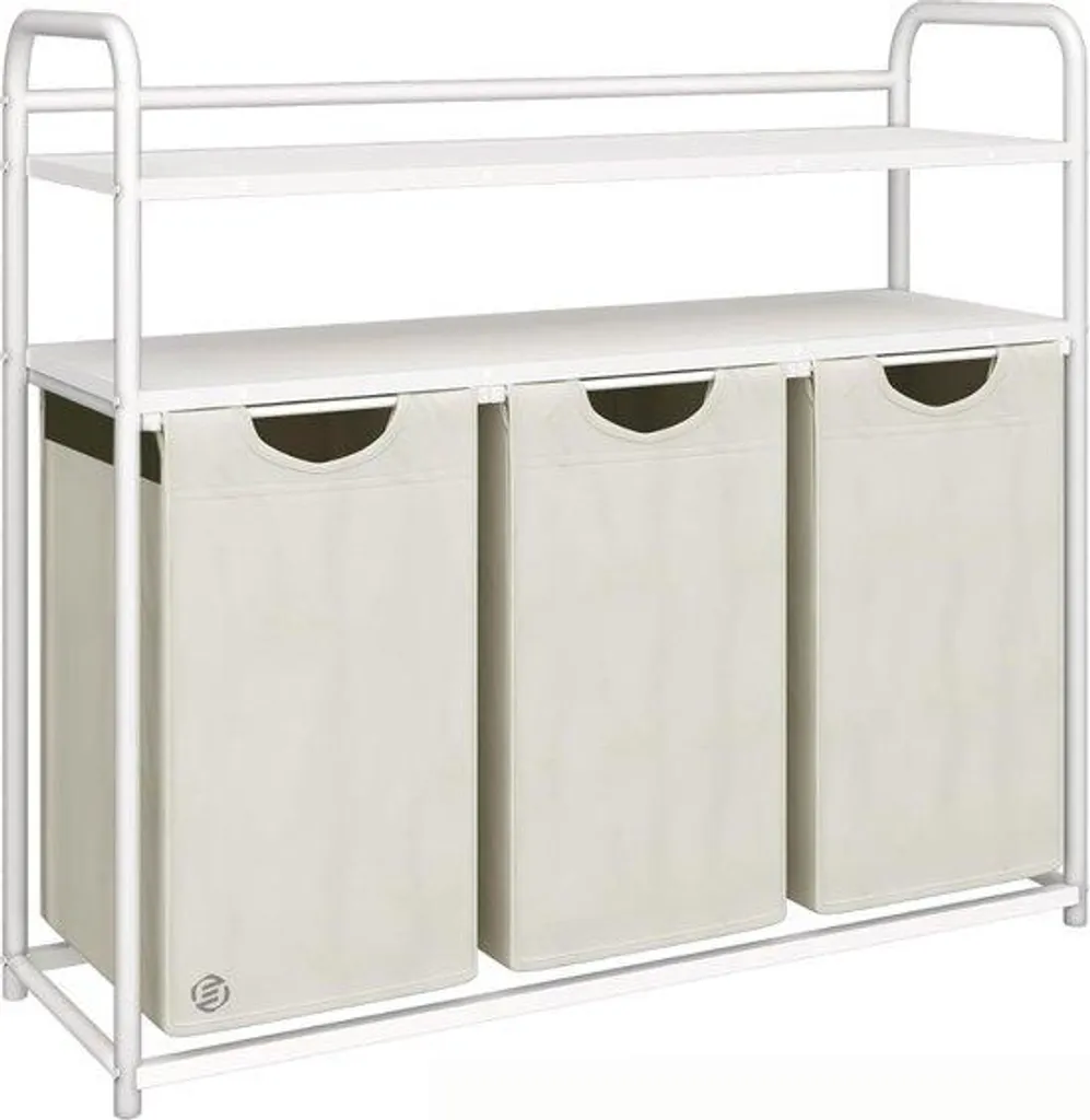 Trieur de linge à 3 compartiments amovibles - Bac de rangement robuste