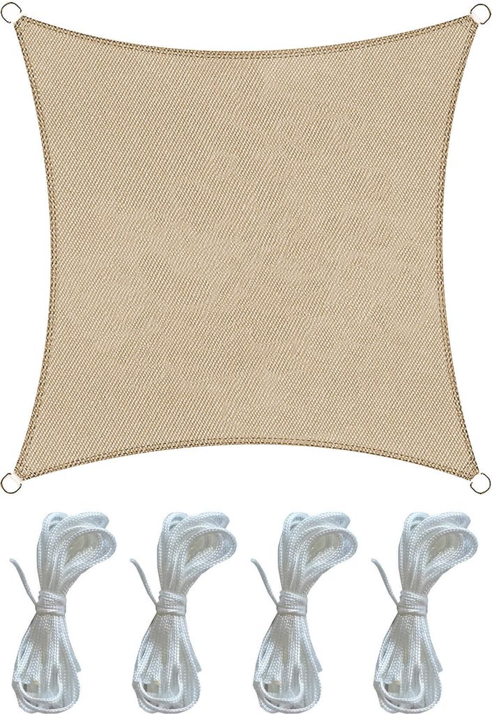 Rebecca Mobili Sonnensegel, quadratisch 3 x 3 m aus beigem Produktbild 
