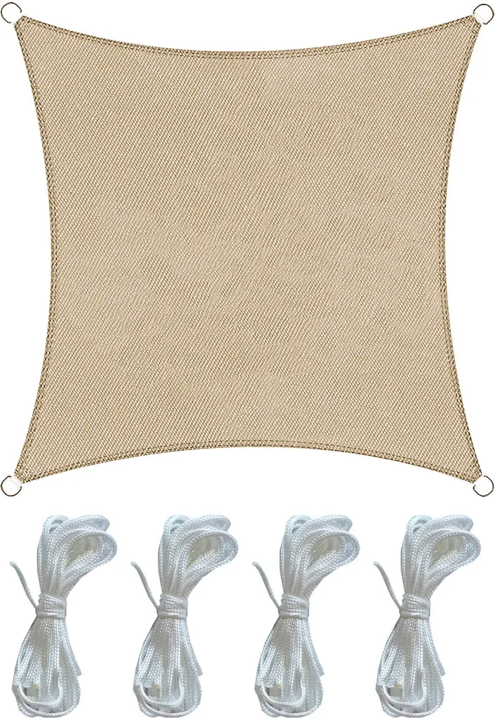 Tenda da Sole Rebecca Mobili 5x5 m Beige | Vela Ombreggiante HDPE