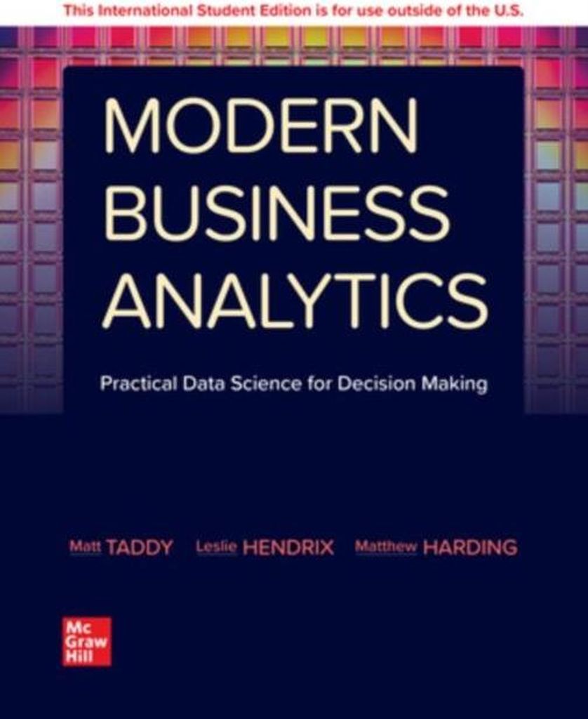 Modern Business Analytics ISE