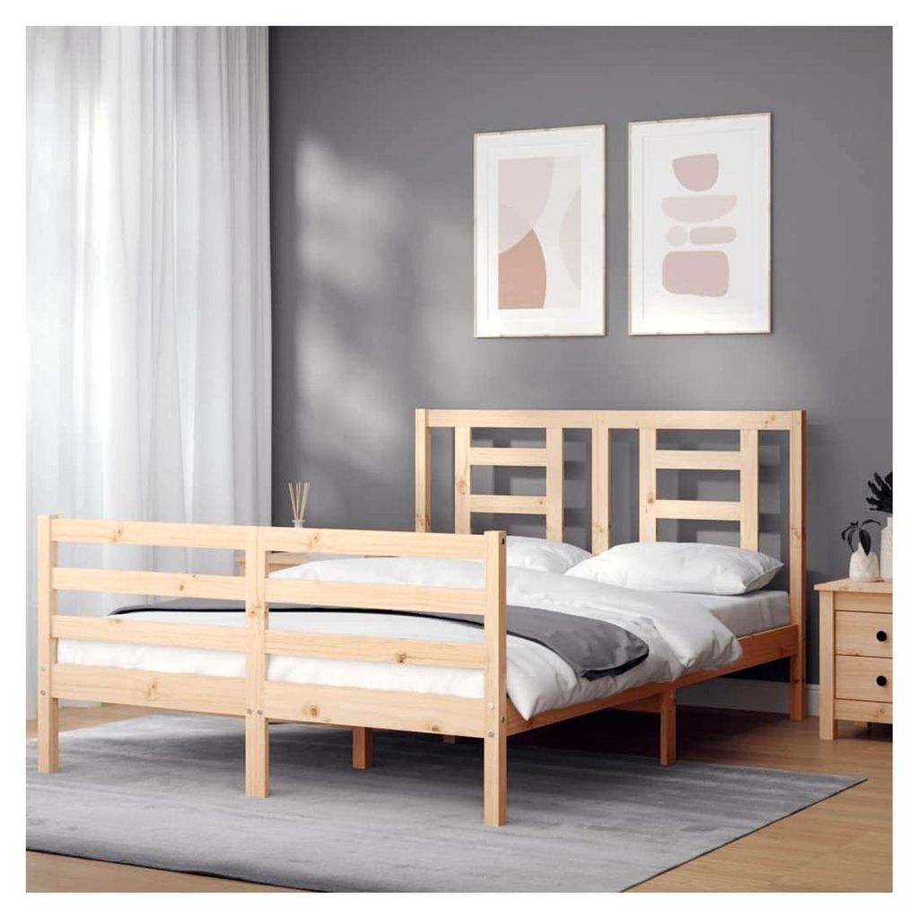 Bettgestell 120x200 cm aus Massivholz ohne Matratze