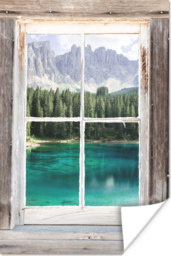 MuchoWow Poster Aussicht - Italien - Gebirge 60x90 cm - Wanddekoration