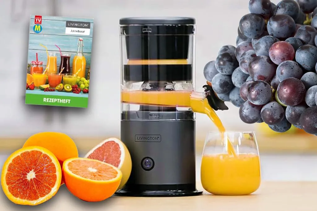 Livington JuiceBoost - Mini spremiagrumi a batteria per succhi freschi e sani in qualsiasi momento - 9010041053911