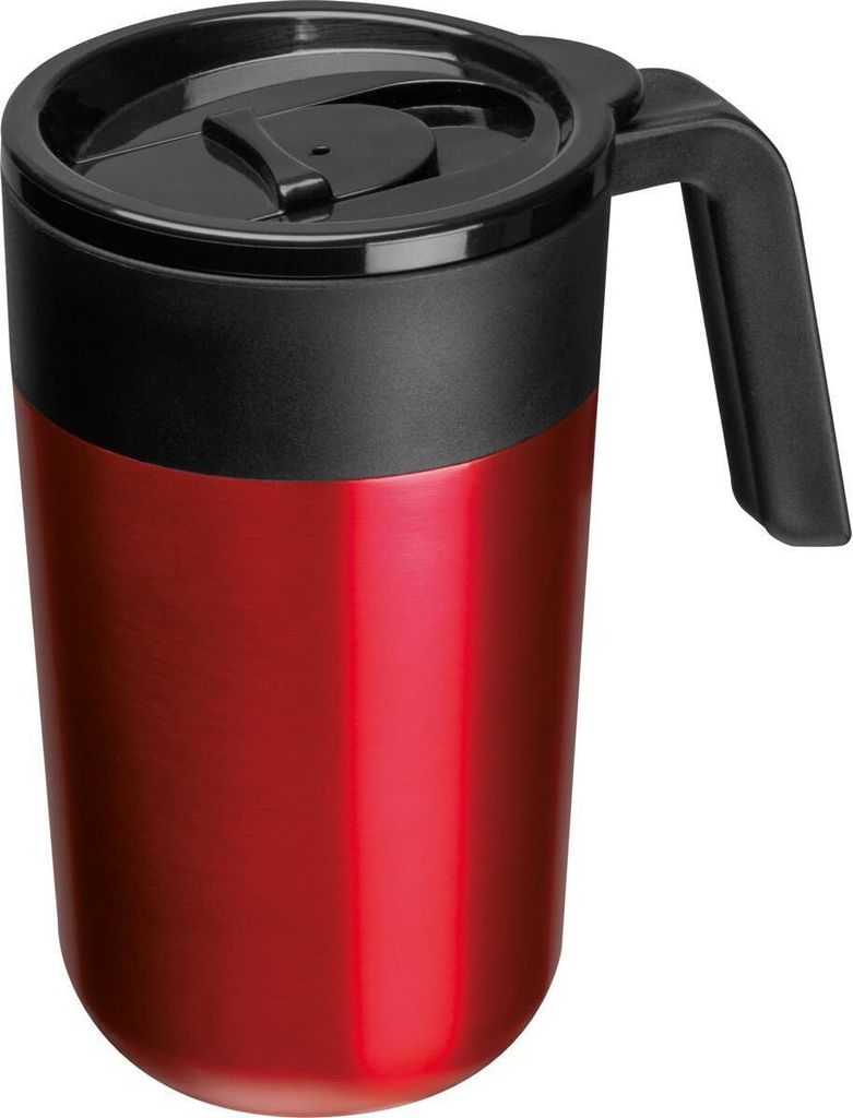 Doppelwandiger Trinkbecher aus Edelstahl / 400ml / Farbe: rot