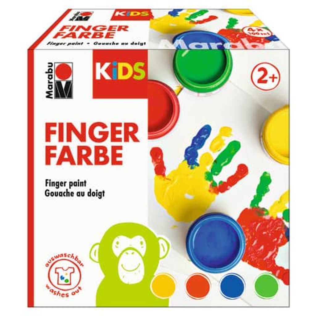 Marabu KiDS, Blau, Grün, Rot, Gelb, Waschbar, 100 ml Produktbild 