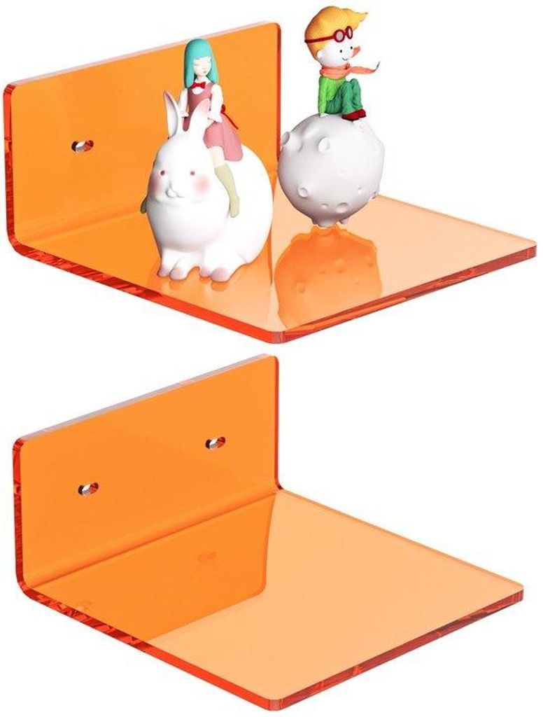 Oranger Deko-Set aus zwei kleinen Wandpaneelen