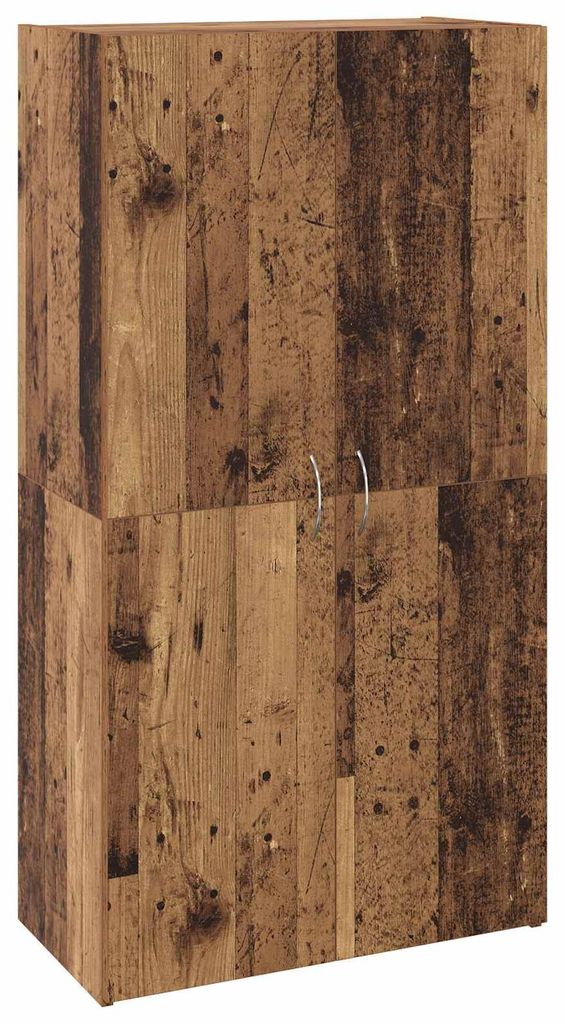 Büroschrank Schwarz Eichen-Optik 60 x 32 x 115 cm Produktbild 