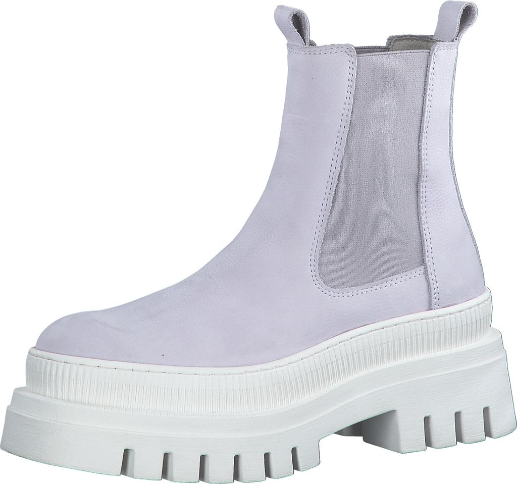 Tamaris Chelsea Boot - Lila / Offwhite Leder/Synthetik Größe: 40 Normal