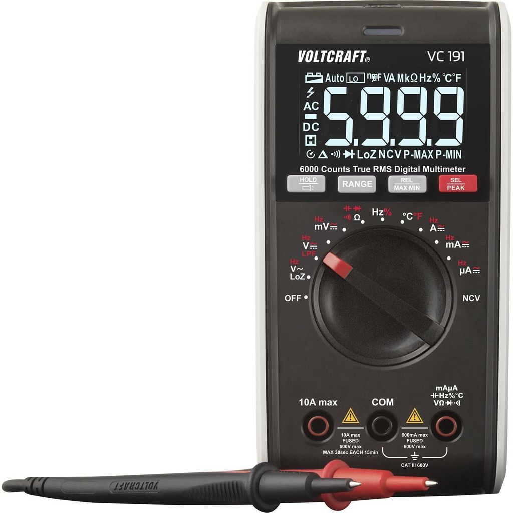 VOLTCRAFT VC191 Hand-Multimeter digital LoZ CAT III 600 V Produktbild 