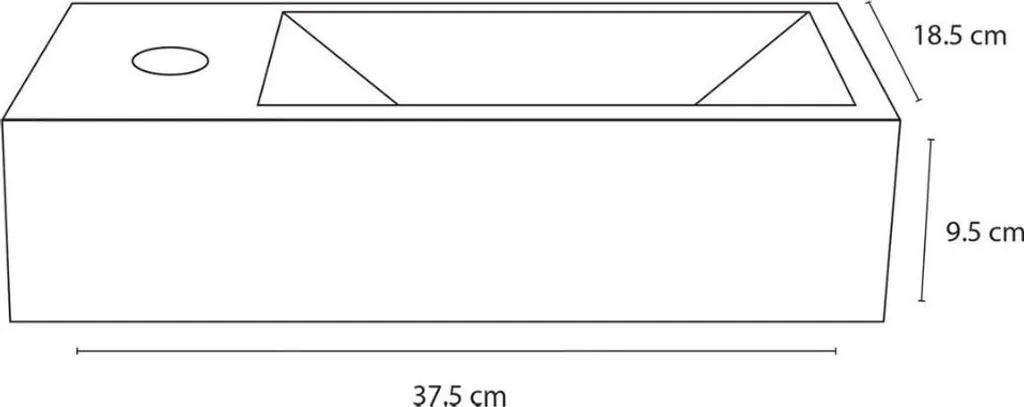 Lave-mains blanc avec robinet noir mat 37,5 cm Differnz Helios Helios - 8
