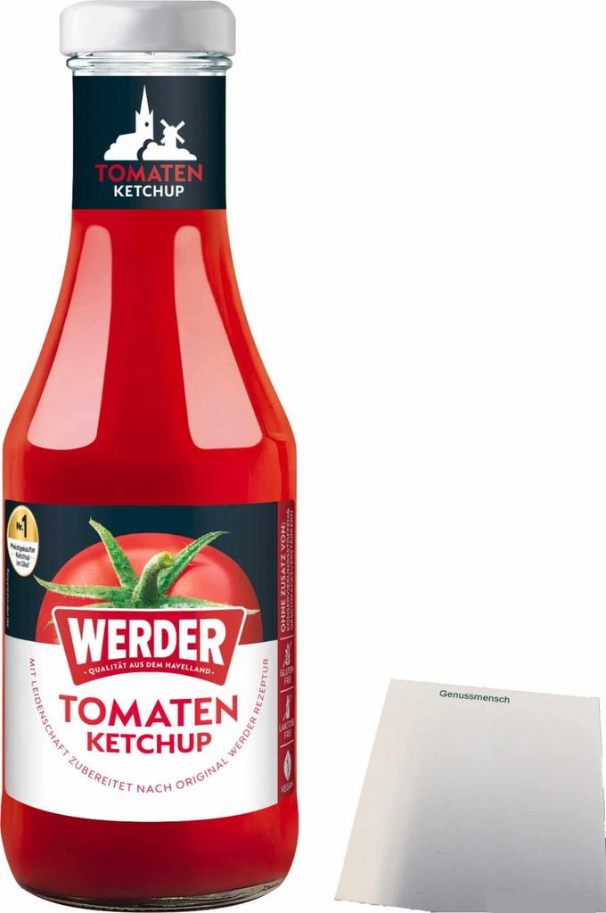 Werder Tomaten Ketchup (450ml Flasche) + usy Block Produktbild 