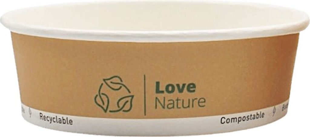 Salatschüssel aus Kraftpapier, 500 ml, Durchmesser 150 mm, 50 Stück.