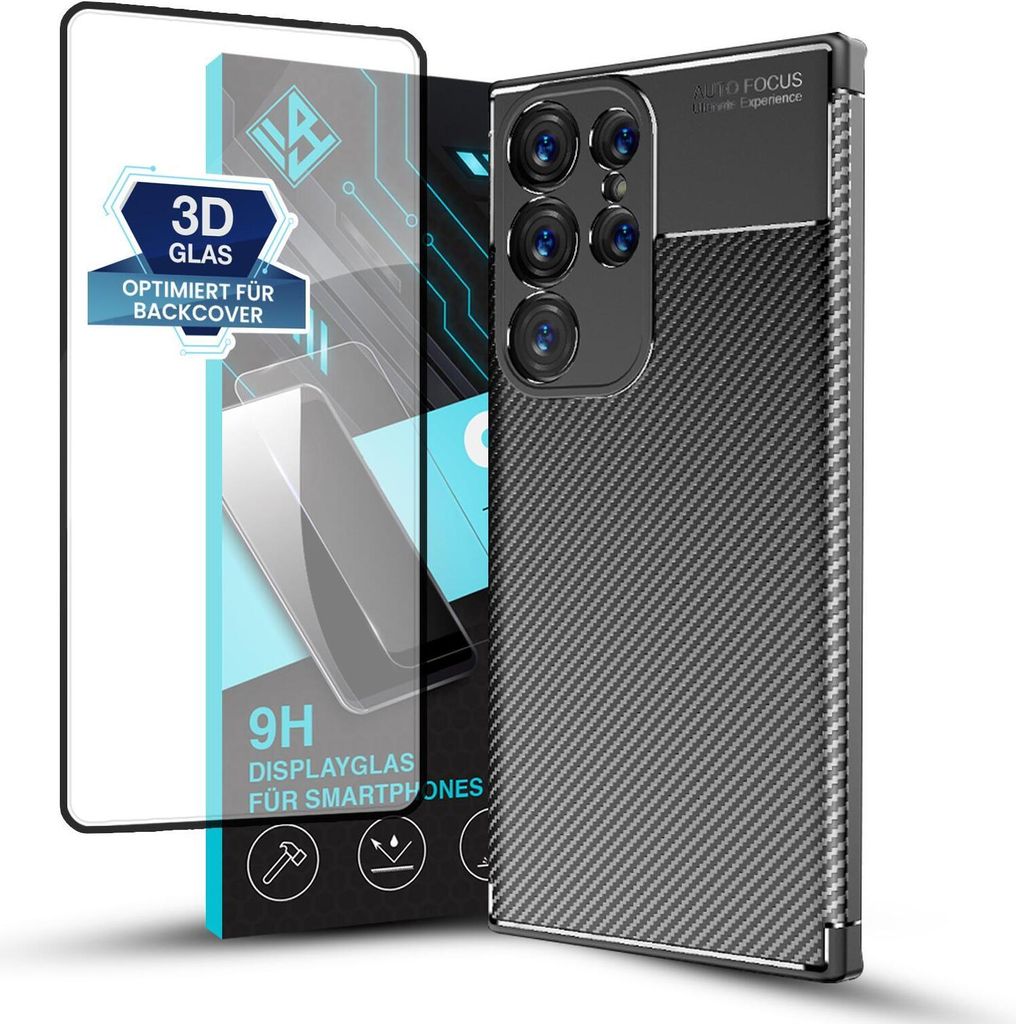 Handy Hülle für Samsung Galaxy S24 Ultra mit 9H Displayglas Produktbild 