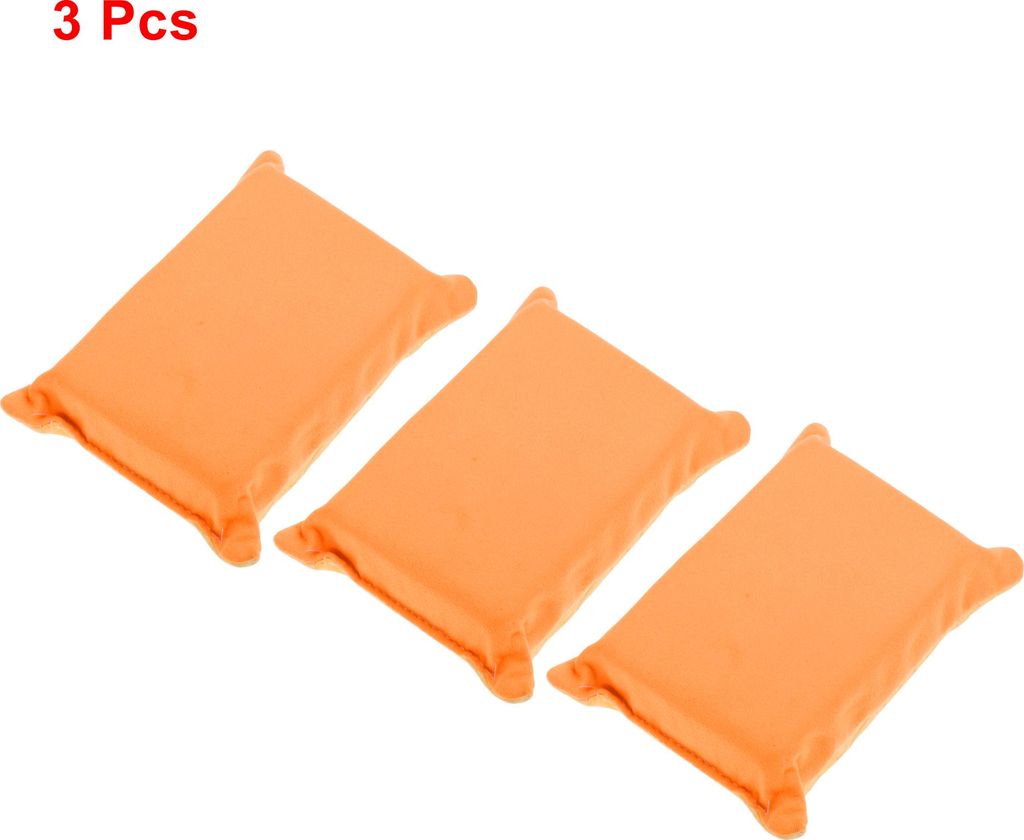 3 Stk Autowaschlappen Mikrofaser Auto Reinigung Trockentuch Autowaschzubeh?r 12x8x4cm Orange