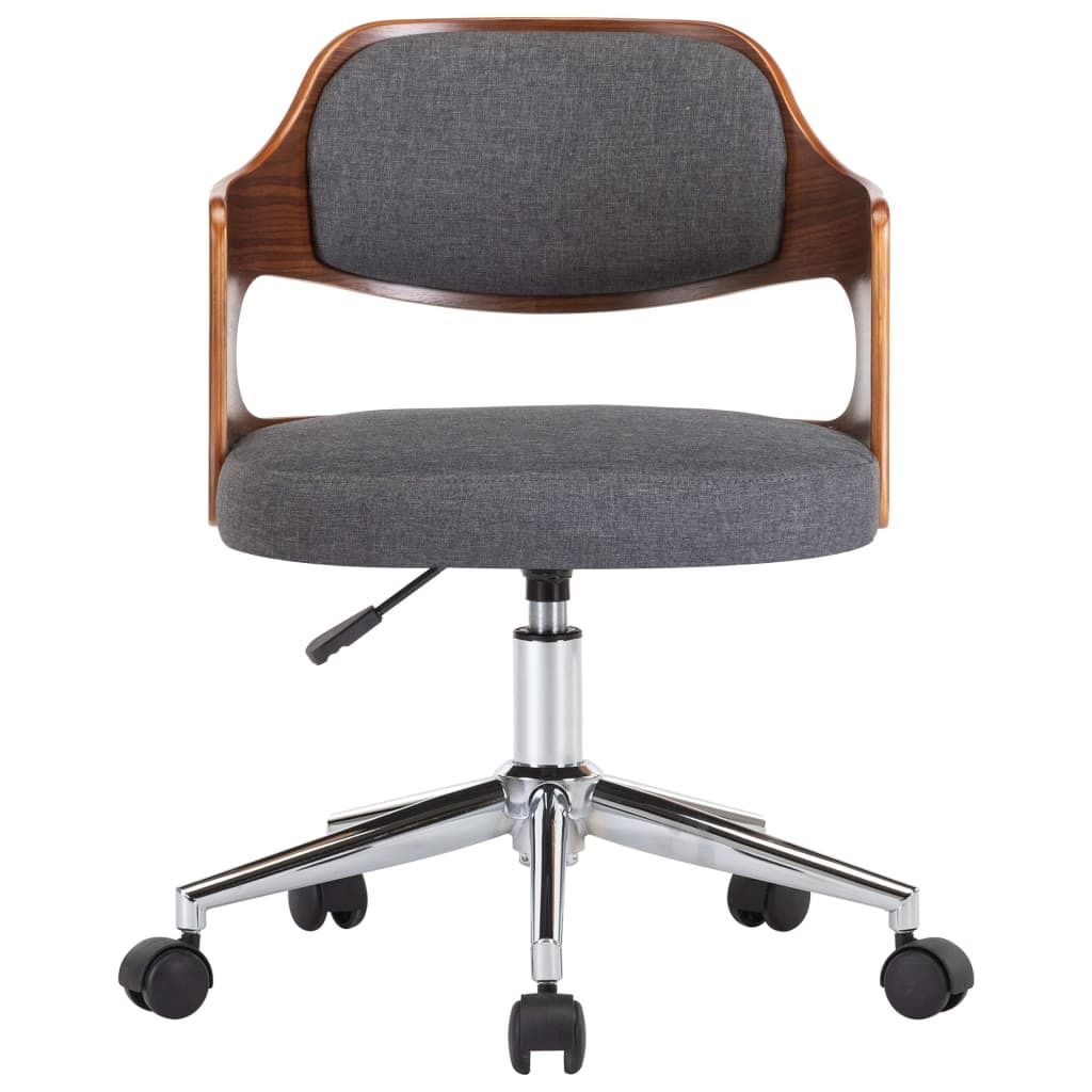 "Winterschlussverkauf "Drehbarer Bürostuhl - CLORIS - Bürostuhl - Ergonomischer und langlebig - Grau Bugholz und Stoff - 47,5 x 53 x (68-76) cm -...