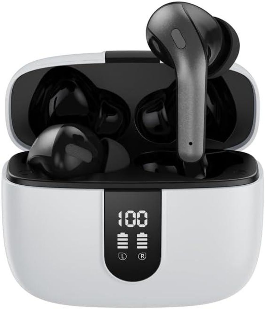 In Ear Kopfhörer Kabellos Bluetooth 5.3 mit 50H Tiefer Bass, Kabelloser Musikgenuss mit Bluetooth 5.3 Beeindruckender Tiefer Bass & Lange Spielzeit