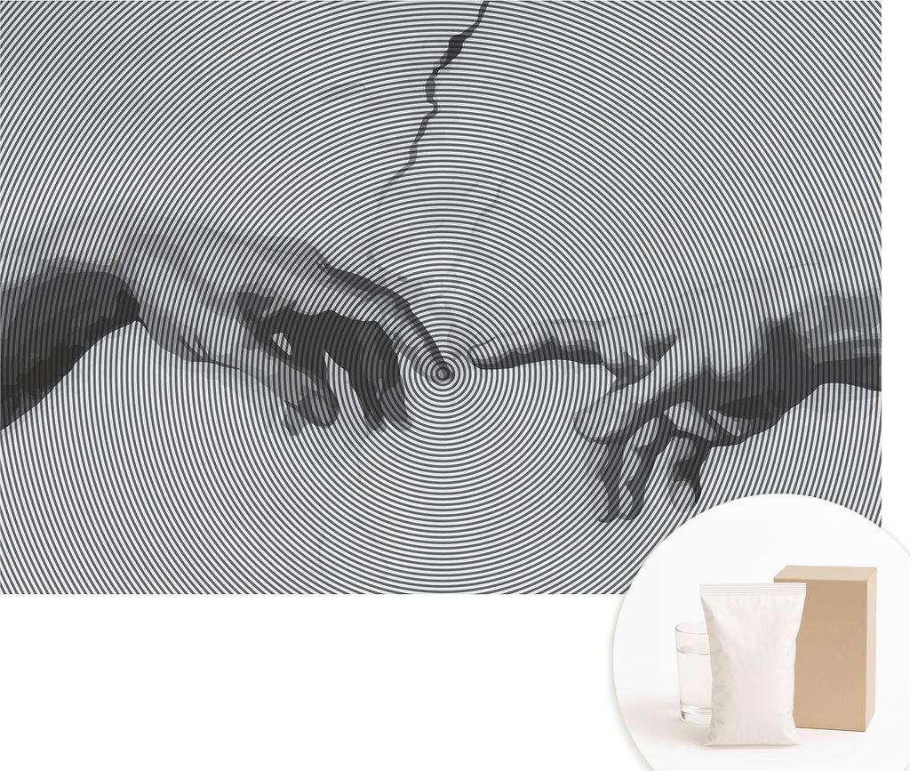 Fototapete - Wandbilder für Wohnzimmer - 104x70 cm - Dekorative Wandfolie - Modernes Design für Wanddekoration - Tapeten für Innenräume - Hypno...