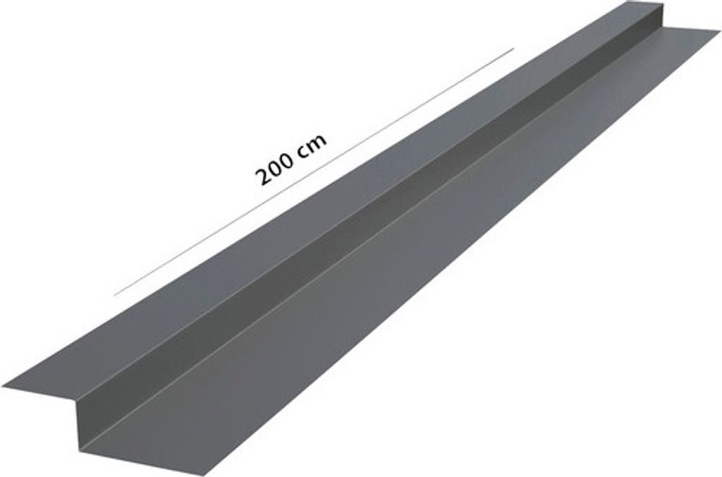 PRECIT hoch abgekantetes Profil für Click Stripes Trapez Anthrazitgrau RAL 7016 2000 mm x 90 mm x 30 mm