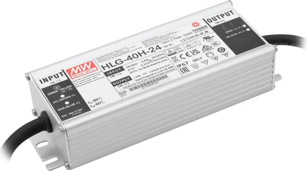 Alimentatore Meanwell 24V 40W IP67 - Miglior Prezzo Online | Spedizione Rapida
