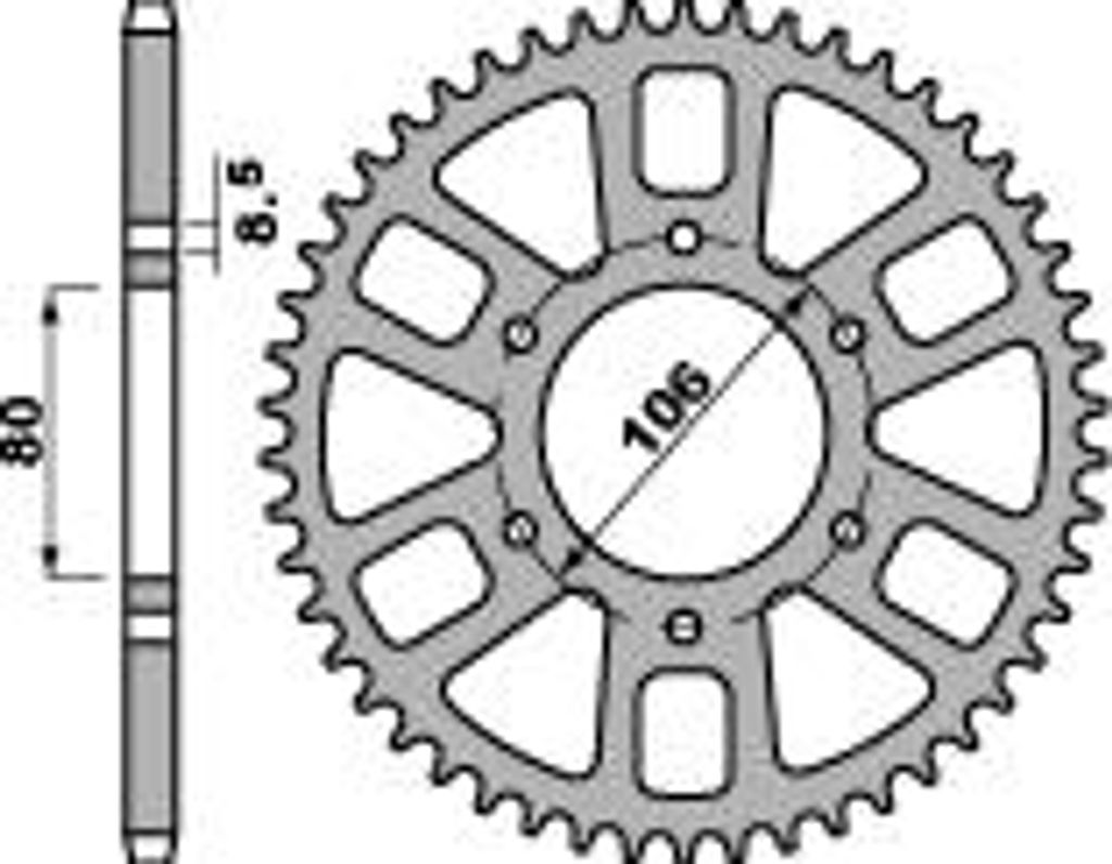 Hinterradritzel 56 Zähne C45 Stahl für Honda CRE 50 (1995-2001) Kette 428