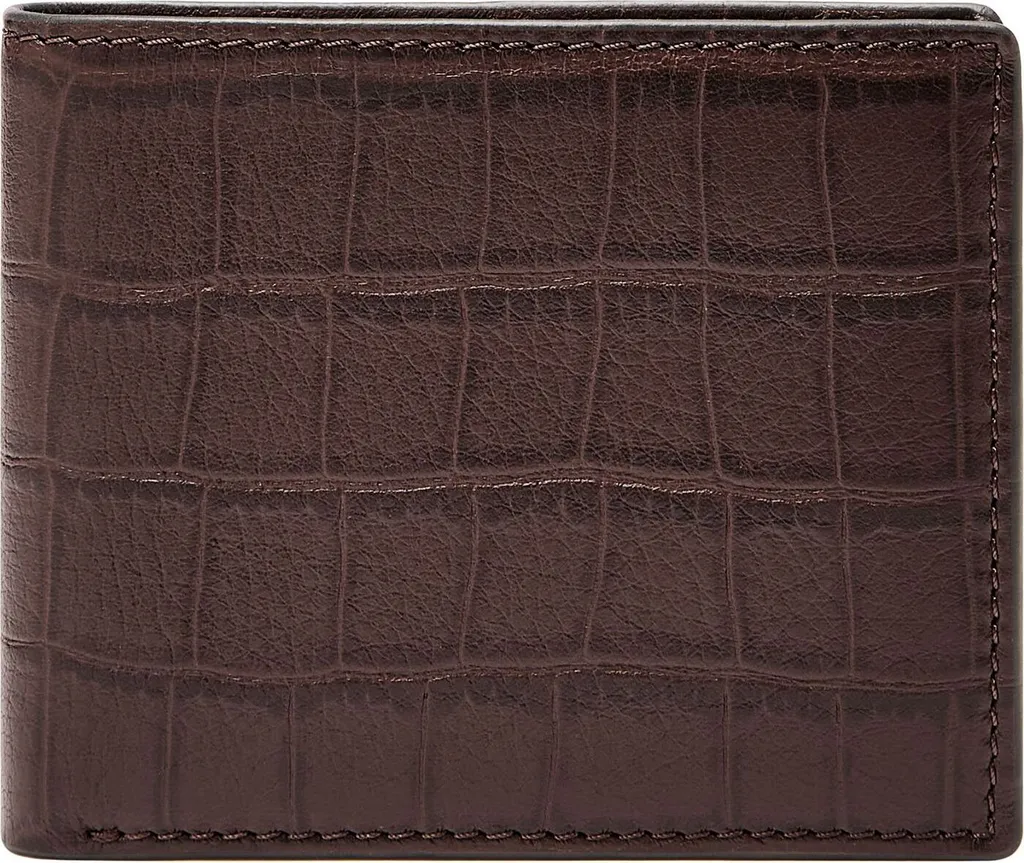 Portefeuille Fossil Derrick Croco Idéal pour Cartes et Identité ID