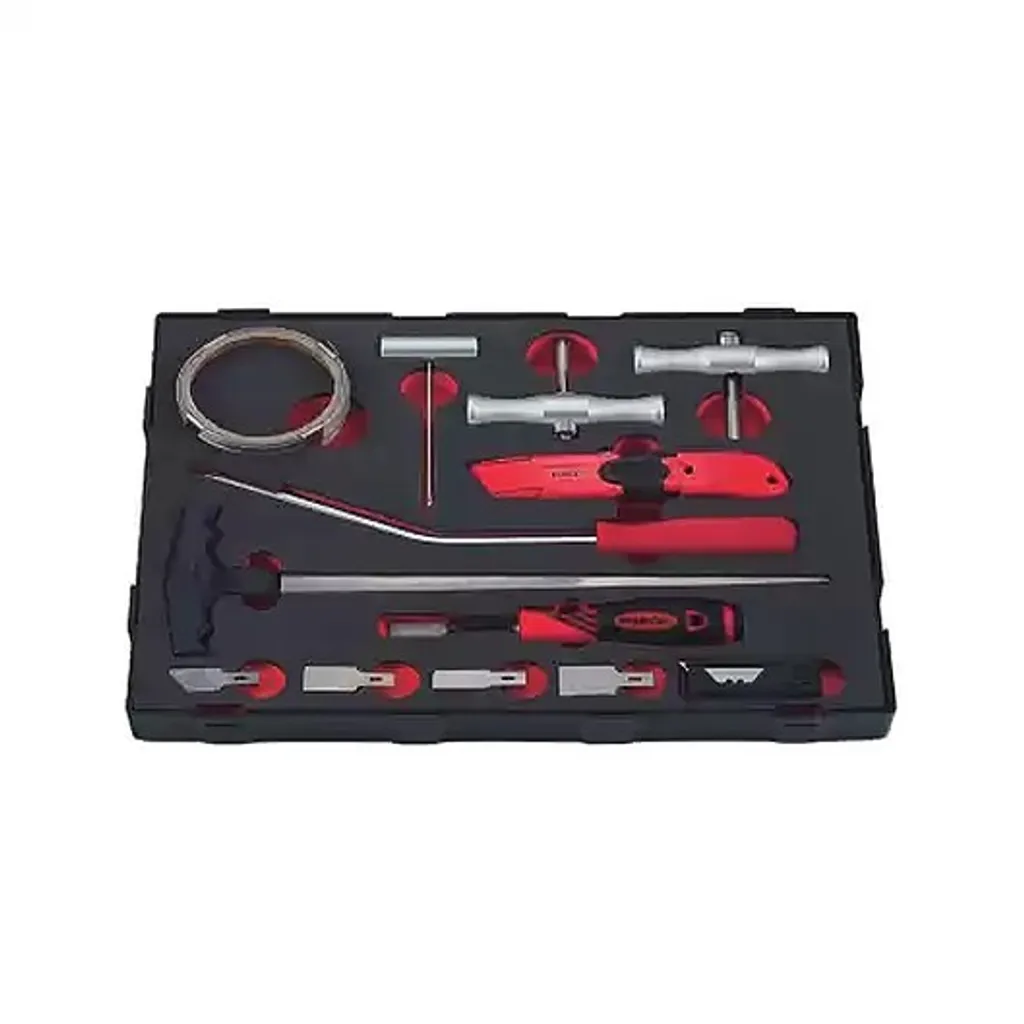 Kit entretien verre automobile 13 pièces pour dépose de vitres collées