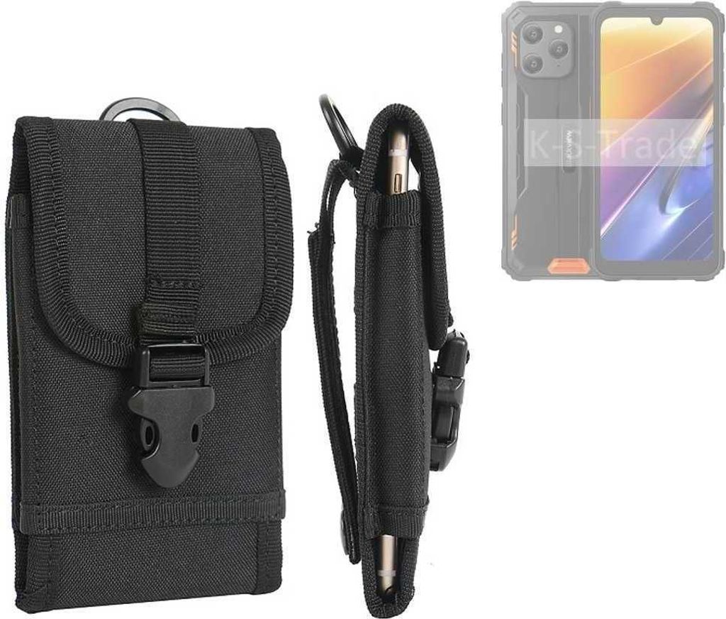 K-S-Trade Holster Handy Hülle kompatibel mit Blackview BV5300 Plus Holster Handytasche Gürtel Tasche Schutz Hülle Robust Outdoor schwarz