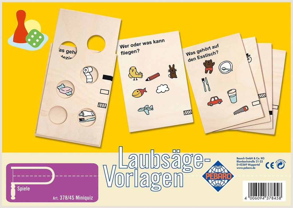 Laubsägev. Sortiert in Holzkiste