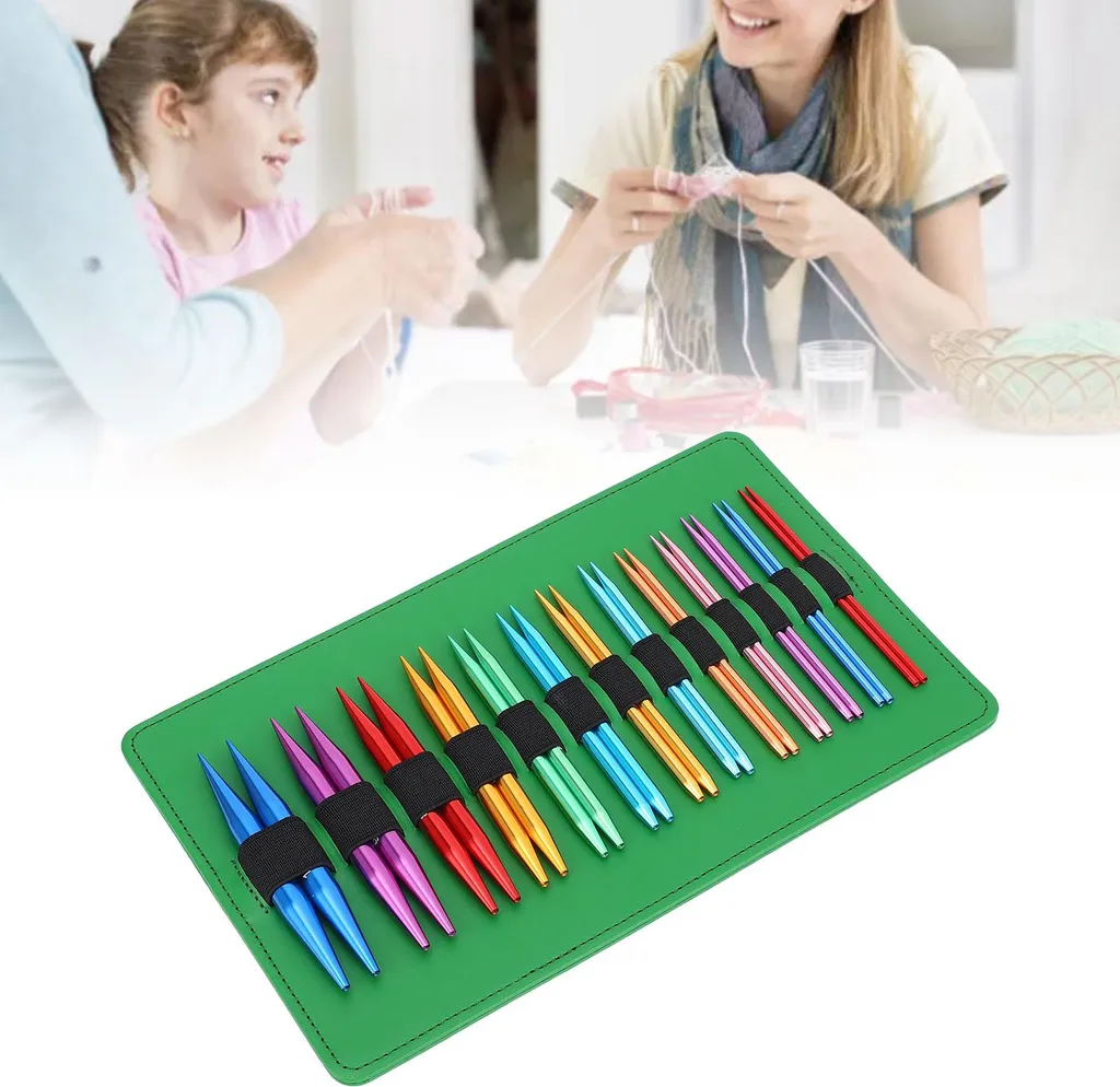 Set complet aiguilles circulaires pour tricoter bonnet, écharpe et pull