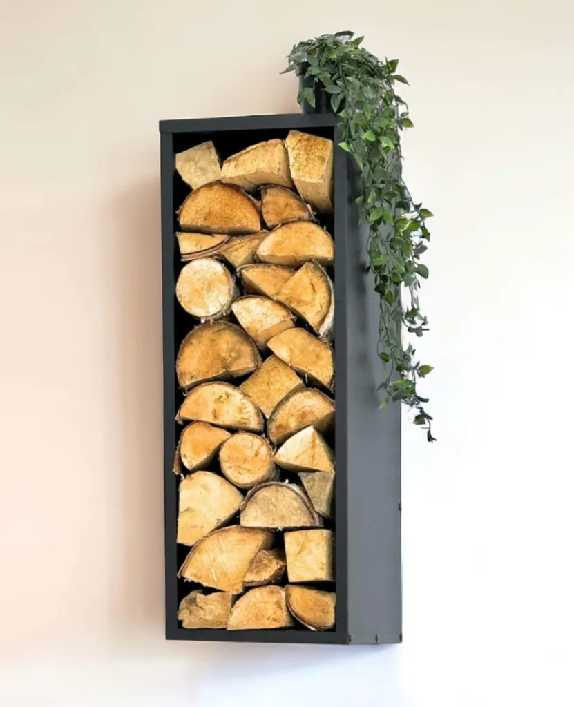 Portalegna DanDiBo 80cm Metallo Nero - Forza e Tradizione