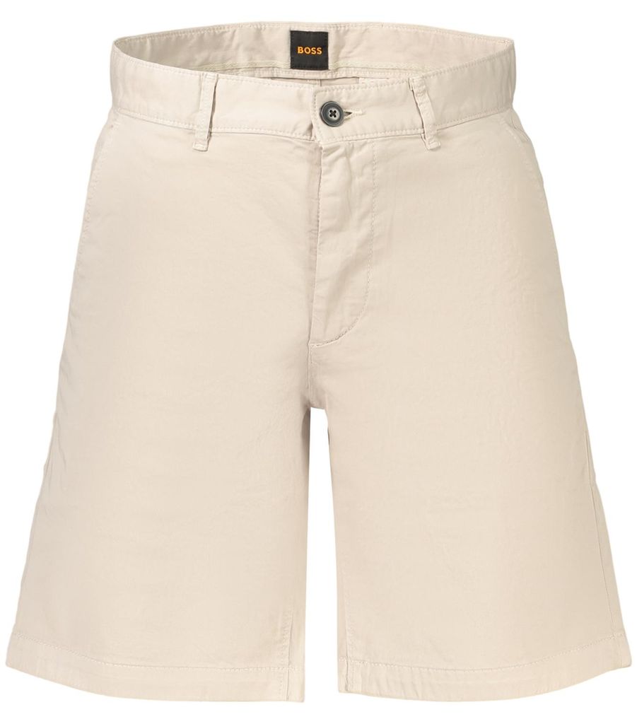 Elegante Herren Bermuda-Shorts, Slim Fit, Beige mit 4 Taschen